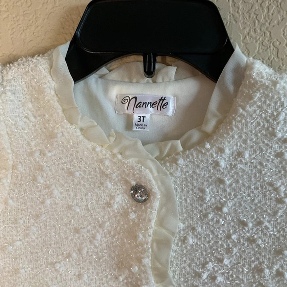 Nanette Girls 3/4 Sleeve‎ Holiday Button Down Dress Size 3T - Picture 4 of 7